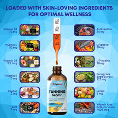 Optiwav Sunless Tanning Drops measured 2 mL dropper ready for daily use
