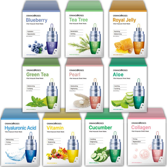 Orangeroses 100-combo-pack label showcasing variety for skincare routines.