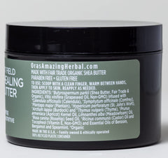 Travel-friendly 2 oz tub of Ora's Amazing Herbal body butter