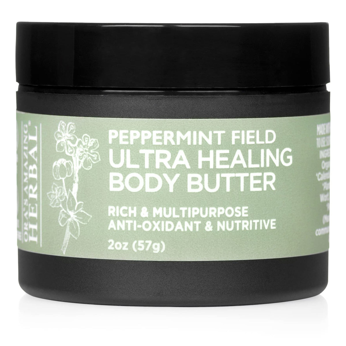 Ora's Amazing Herbal Ultra Healing Body Butter packaging in recycled plastic for eco-friendly care