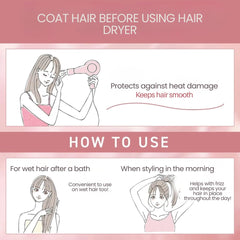 Orbis Essence In Hair Milk on shiny hair shows frizz control and manageability.