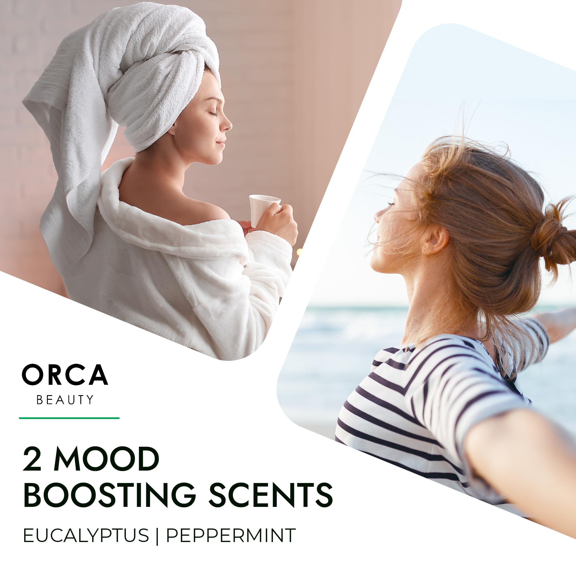 Orca Beauty Relaxing Shower Bombs unisex spa gift set for self-care.