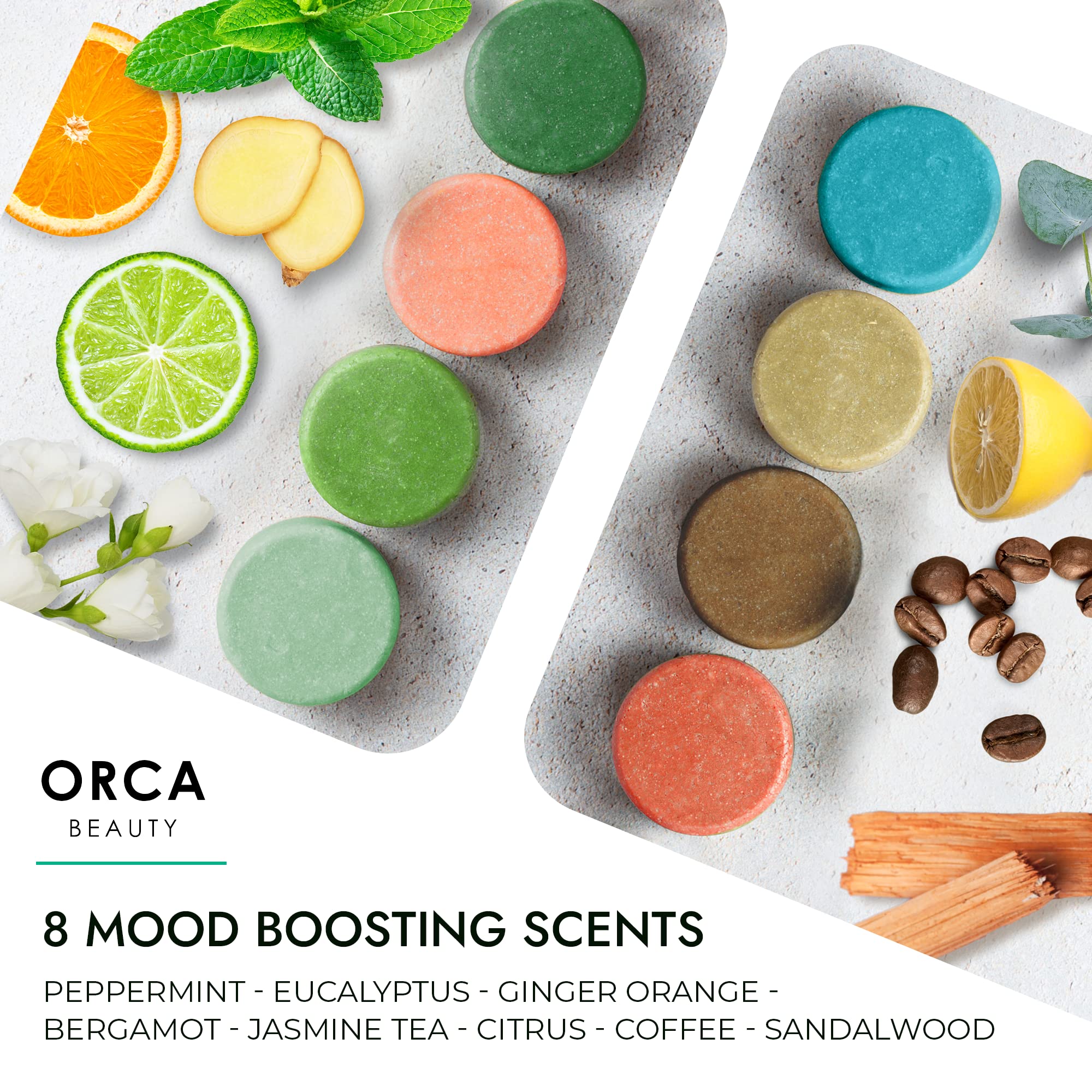 Orca Beauty Sandalwood shower steamer creates a tranquil retreat.