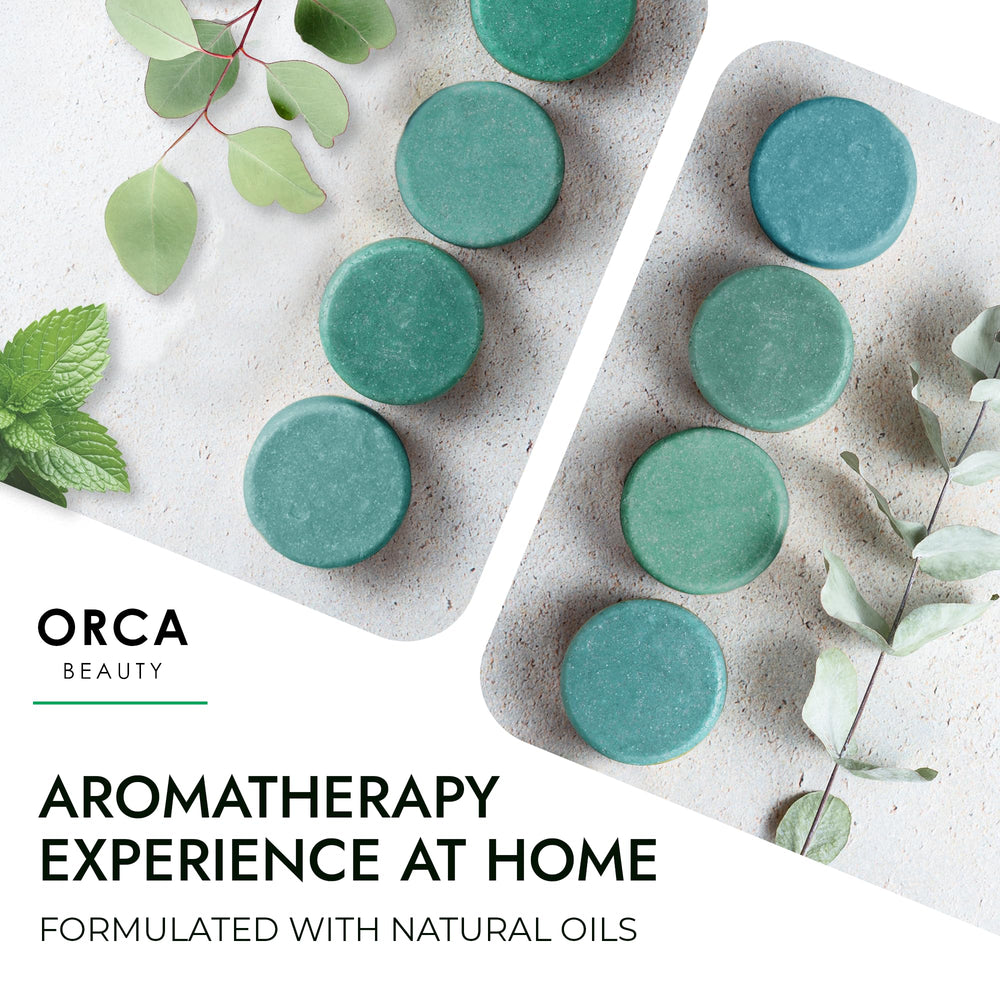 Orca Beauty Wellness Gift Set visuals highlighting soothing aromatherapy for home spa.