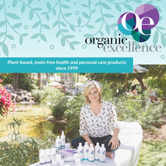 Organic Excellence natural hair care line with healthy-looking shine on hair.