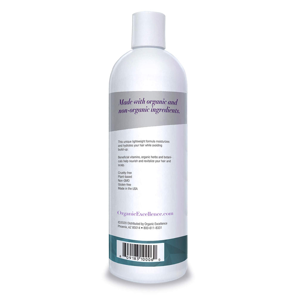 Organic Excellence Wild Mint Conditioner packaging communicates family-owned USA-made quality.