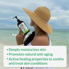 Organic Fiji Coco Fiji lotion applied on arm for quick absorption