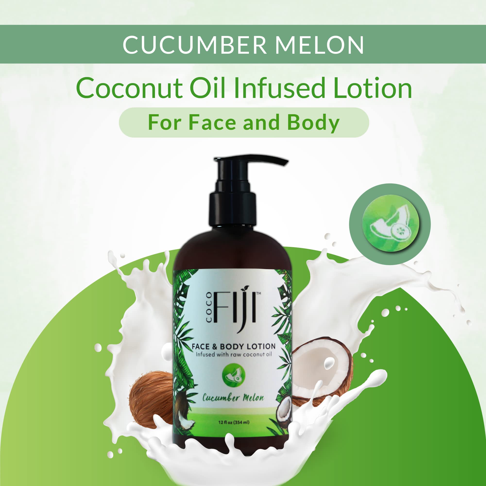 Organic Fiji Coco Fiji cucumber melon scent enhances daily hydration