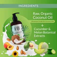 Organic Fiji Coco Fiji massage-ready lotion supports relaxing sessions