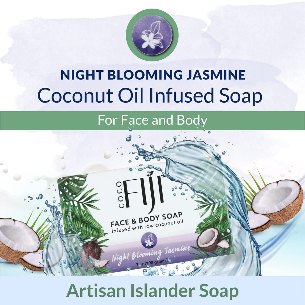 Coco Fiji Soap Bar close-up lather reveals creamy foam for gentle cleansing