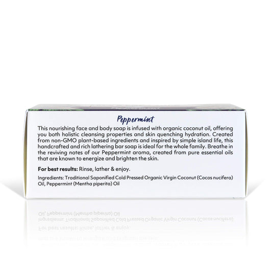 Coco Fiji soap bar peppermint fragrance for refreshing cleanse.