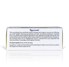 Coco Fiji soap bar peppermint fragrance for refreshing cleanse.