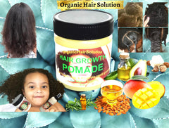 Organic Hair Solution Kids Pomade before-after showcases versatile styling.