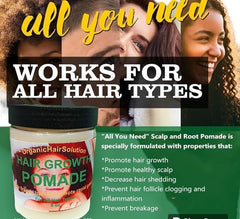 Organic Hair Solution Kids Pomade on hair ends for frizz control and shine.