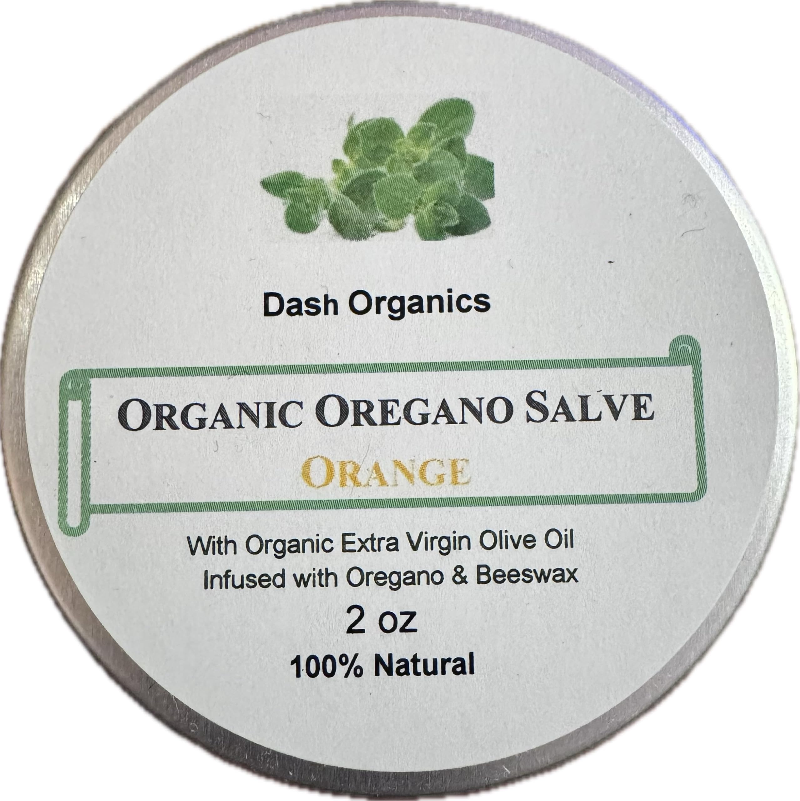 Organic Herbal Salve orange-scent jar for daily skin care and hydration.