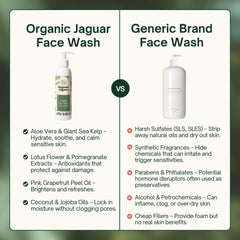 Organic Jaguar Aloe Grapefruit ingredients highlight natural cleansing with no synthetic additives