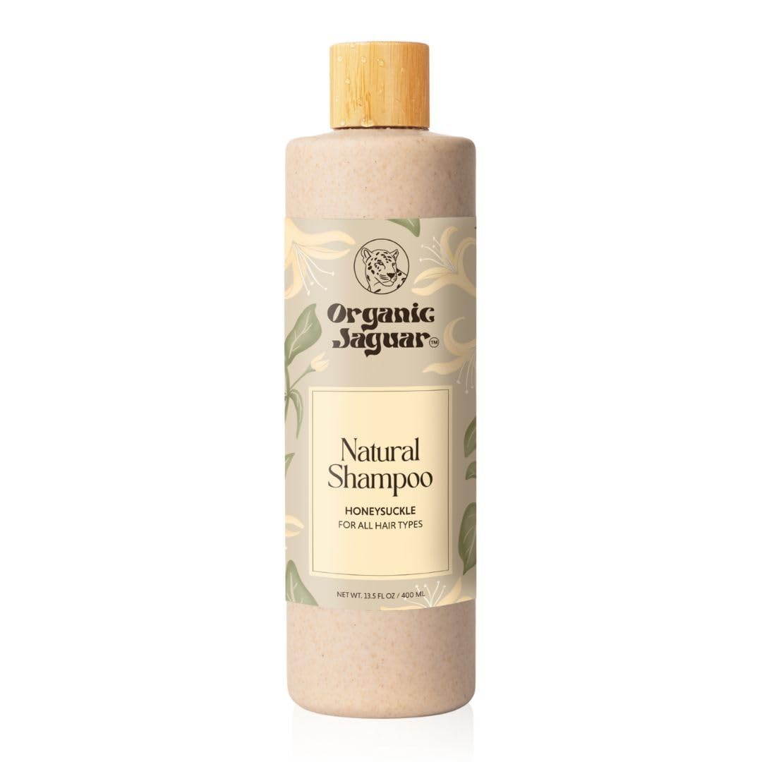 Organic Jaguar natural shampoo bottle front for gentle cleansing on color treated hair