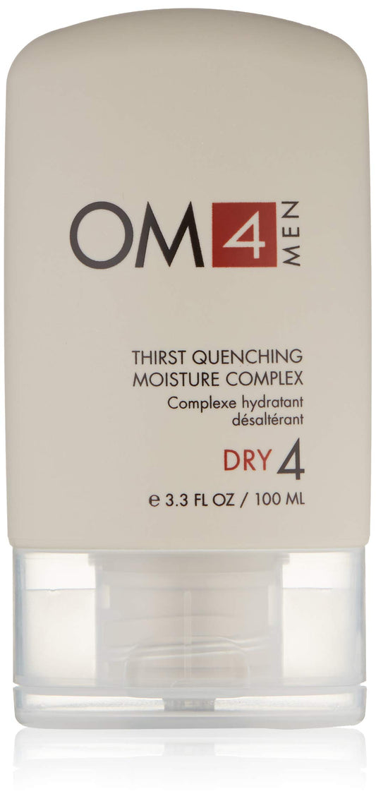 Organic Male OM4 Dry Step 4 bottle on counter for daily hydration