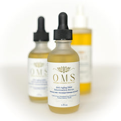 ORGANIC MODERN SOLUTION hair-growth texture close-up reveals rich oil
