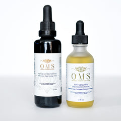 ORGANIC MODERN SOLUTION label detail emphasizes cruelty-free and vegan formula