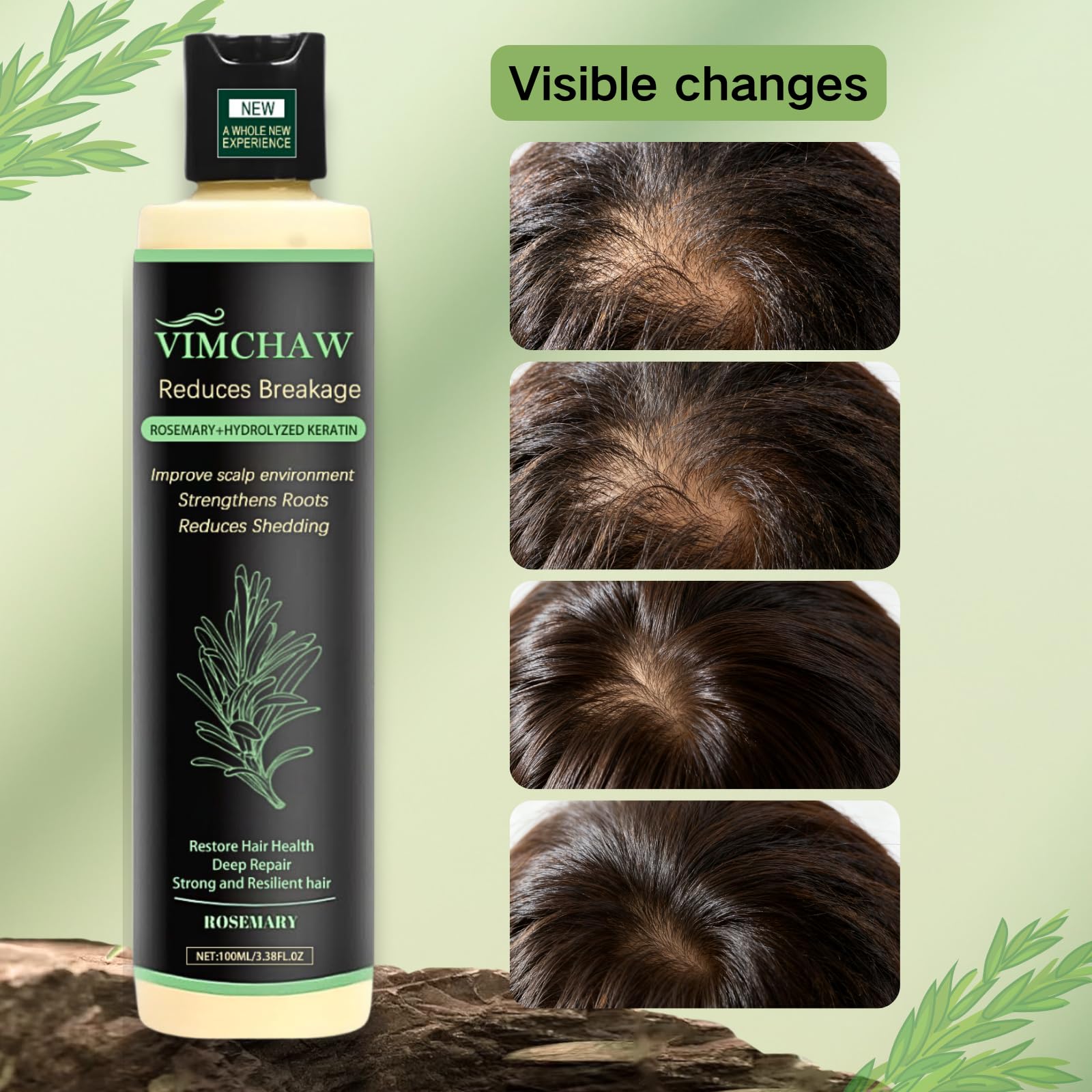 Organic Rosemary Hair Growth Shampoo rosemary oil drop—rich scalp nourishment.