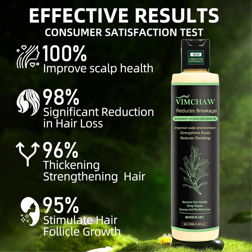Organic Rosemary Hair Growth Shampoo scalp care—balances moisture and soothes the scalp.