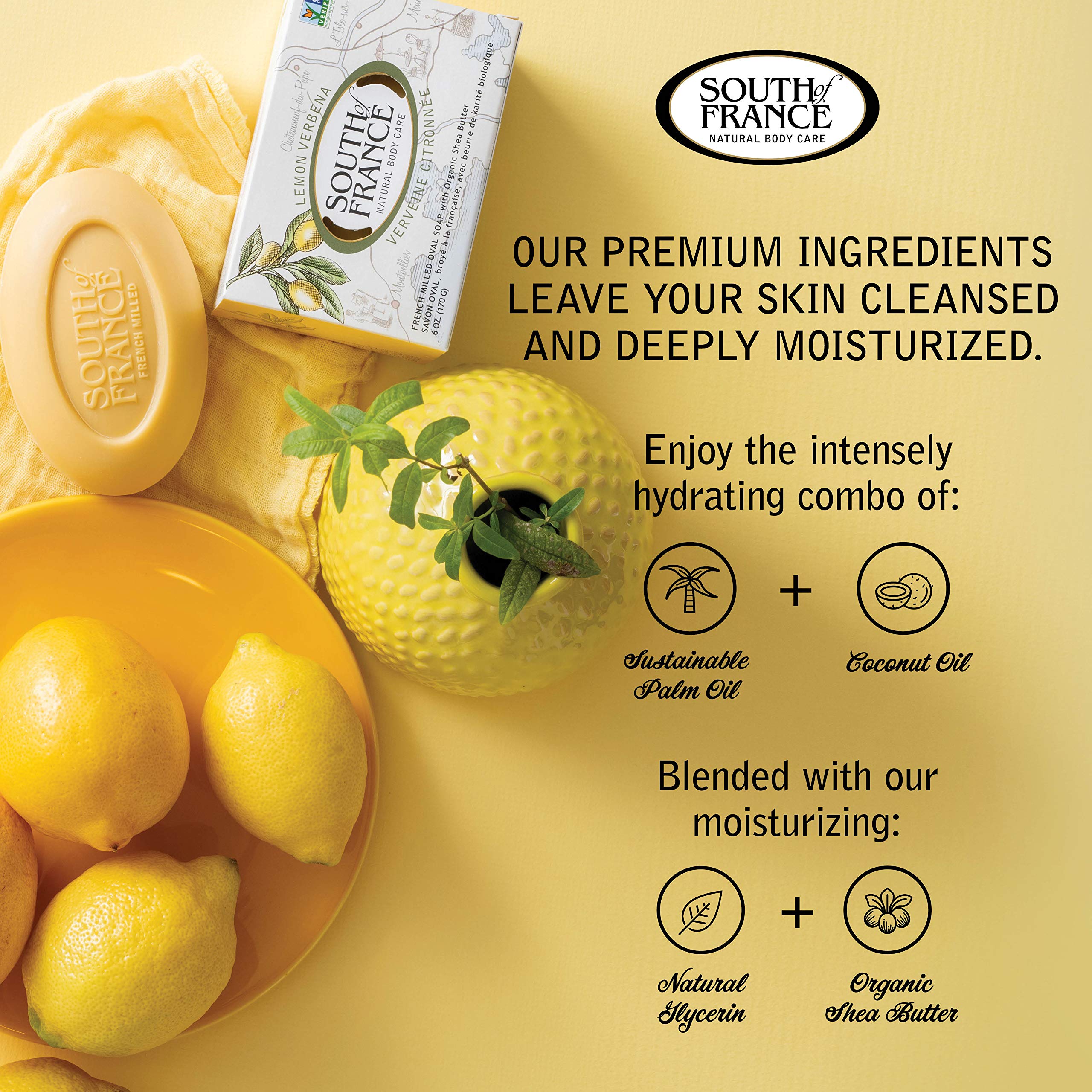 South Of France organic shea butter ingredient highlight for nourishing cleansing.
