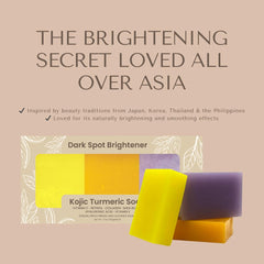 Organic To Green Kojic Turmeric Soap lemon scent label suggests bright citrus aroma to start your day.