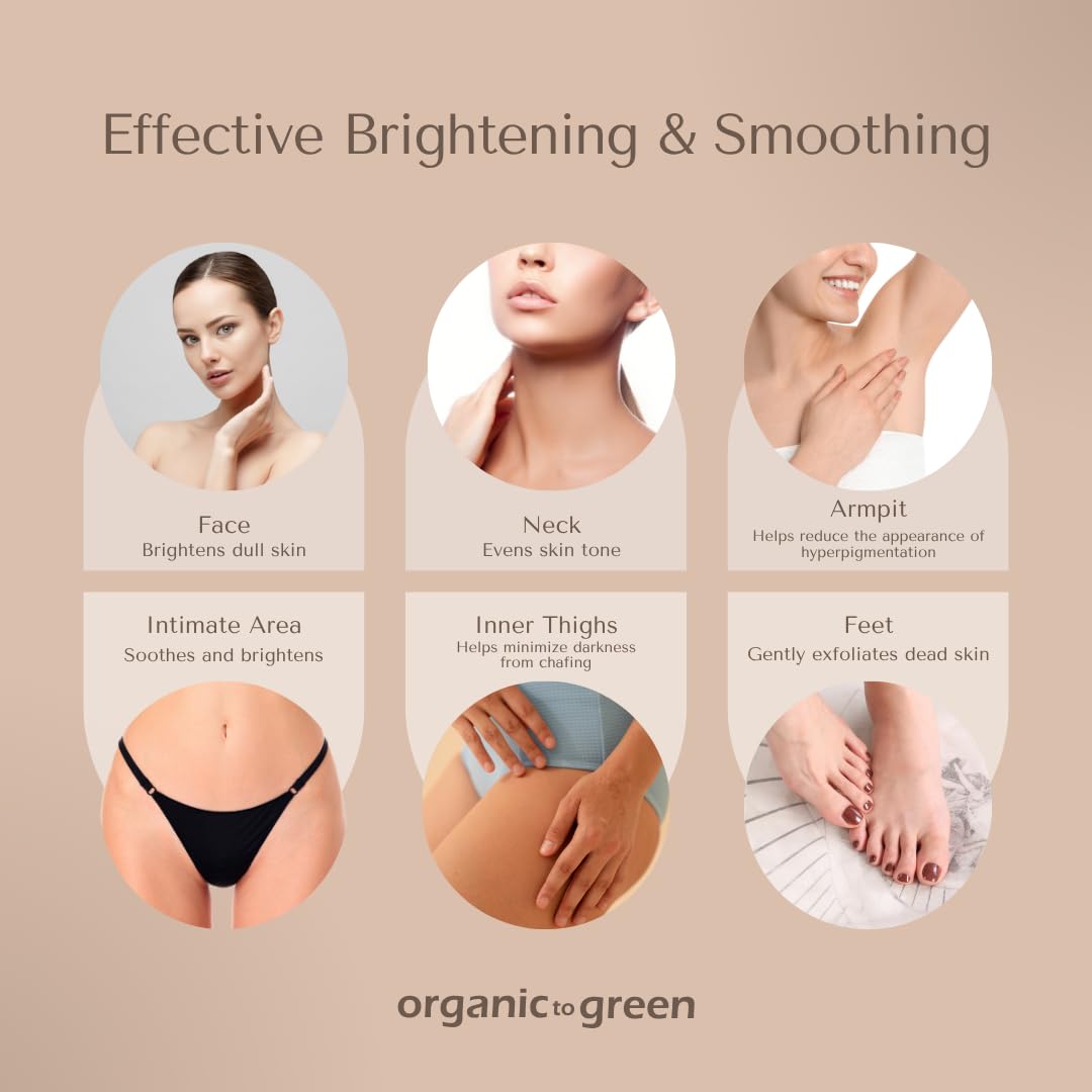 Organic To Green Kojic Turmeric Soap with retinol and vitamin E supports smoother skin texture.