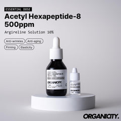 Close look at the Argireline serum cap for precise dosage control.