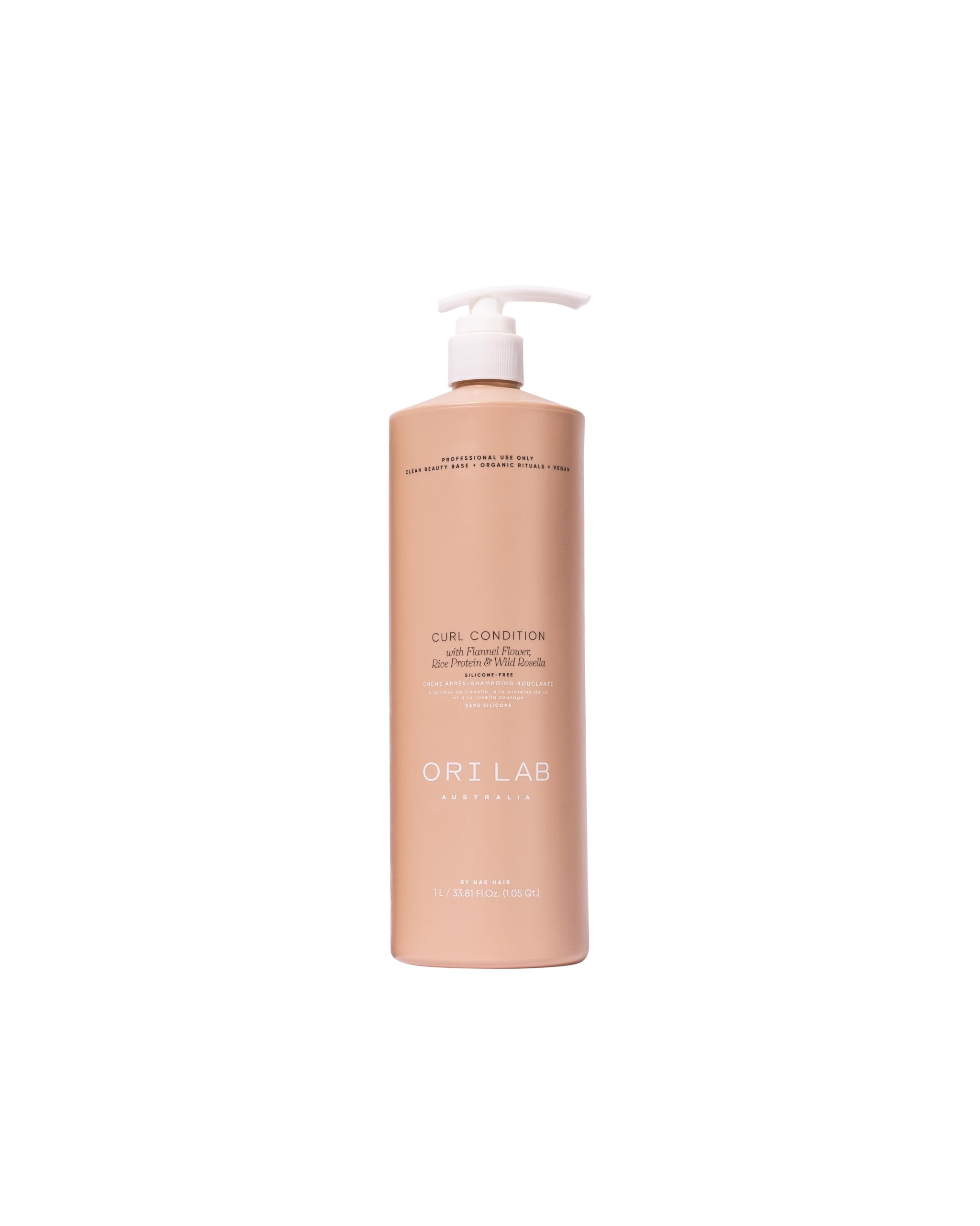 ORI LAB Curl Condition bottle in 1L size showing hydrating formula for defined curls