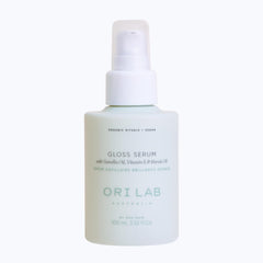 ORI LAB Gloss Serum bottle front for a glossy, frizz-free finish.