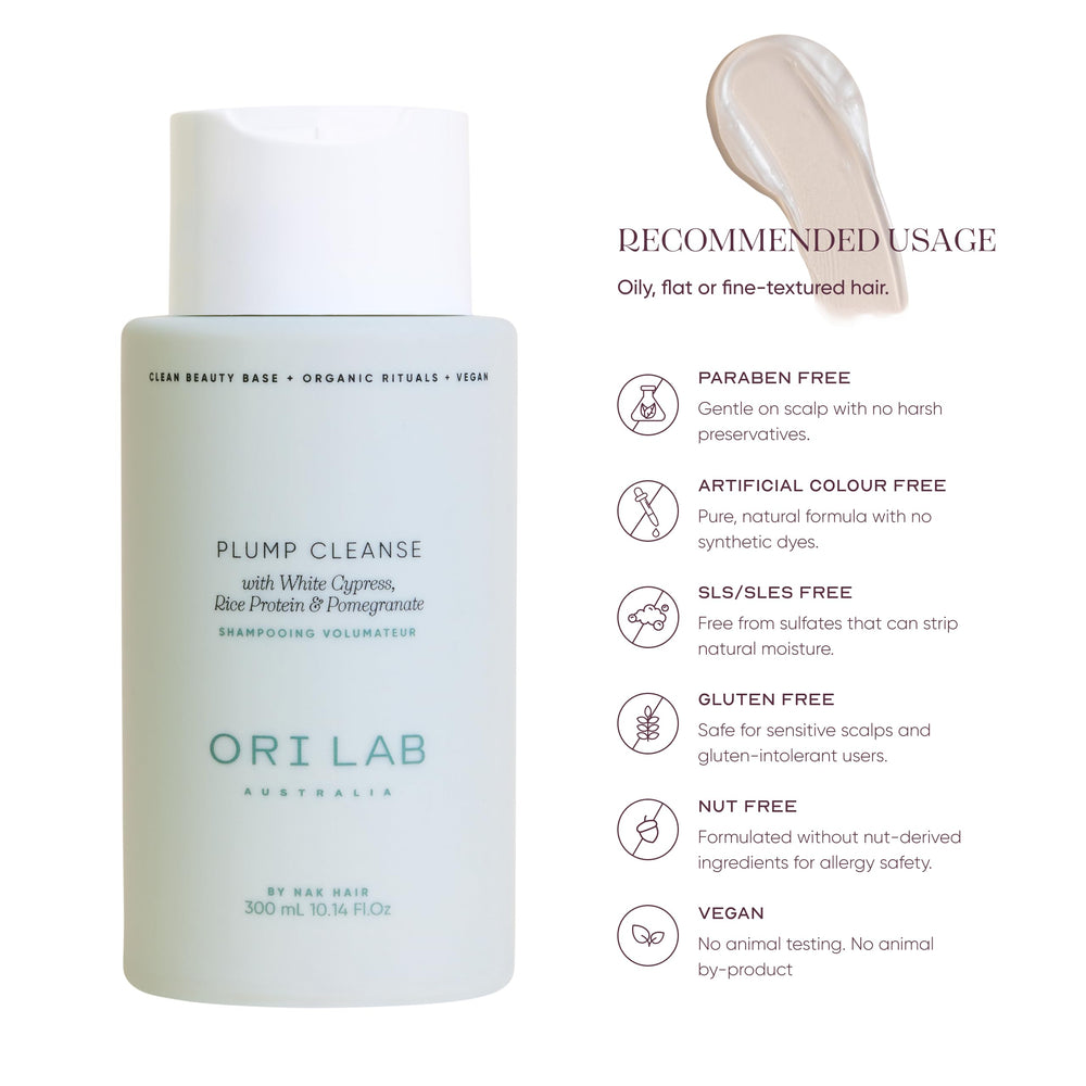 ORI LAB Plump Cleanse 300ml water rinse splash capturing refreshing finish