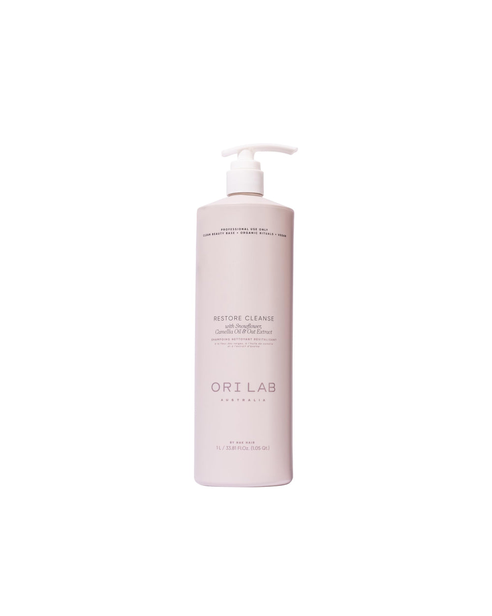 ORI LAB Restore Cleanse bottle pour action, helping maintain color longevity and smoothness.