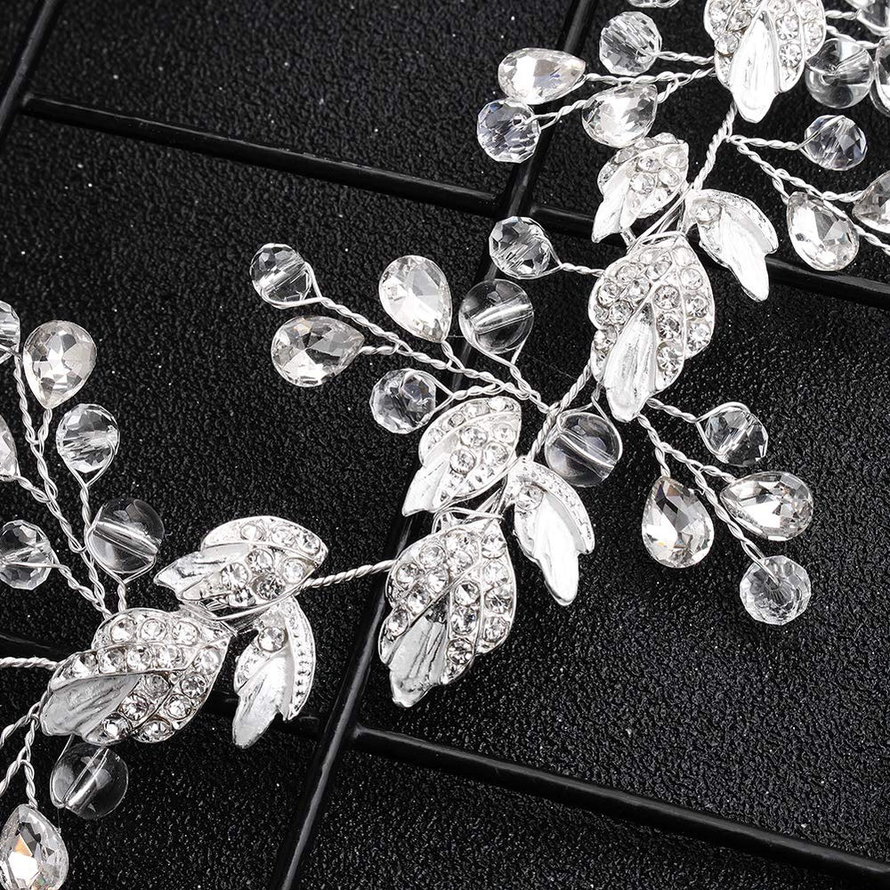 Oriamour leaf motif headband adds natural elegance for bridal party looks