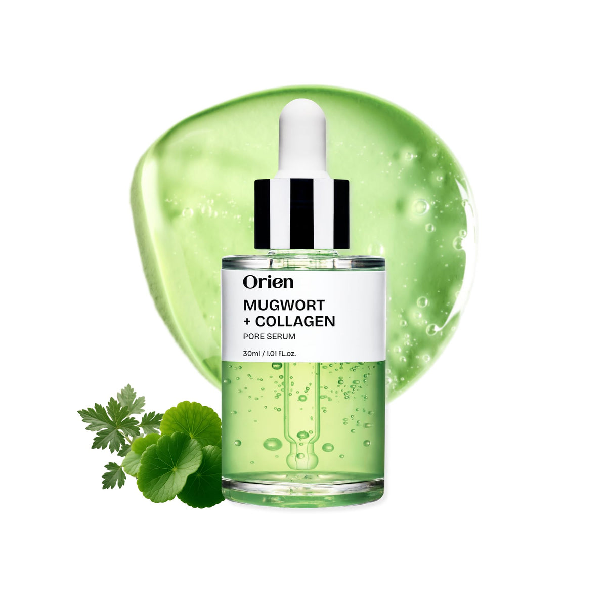 Orien Mugwort Collagen Serum bottle for radiant skin care and everyday glow.
