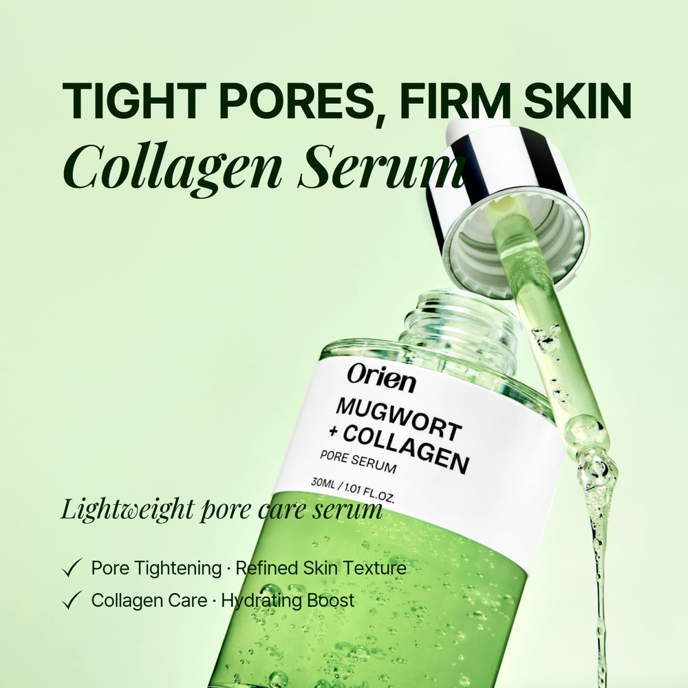 Orien Mugwort Collagen Serum dropper dispenses precise hydration for daily use.