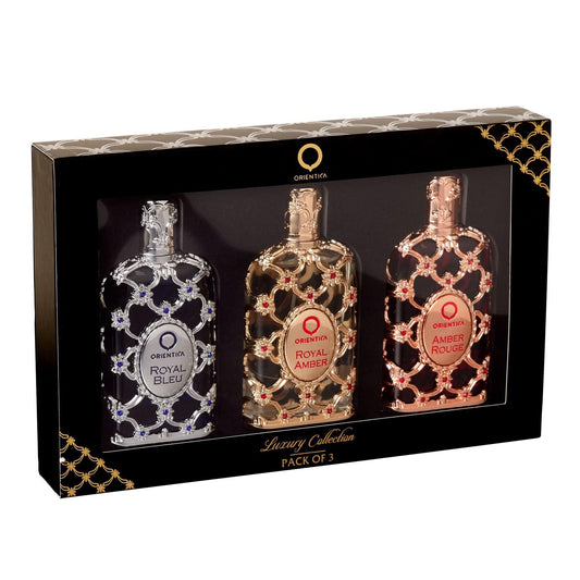 Orientica Luxury Collection 3-Pc Gift Set bottle image, ideal for gifting, travel, and unisex scents
