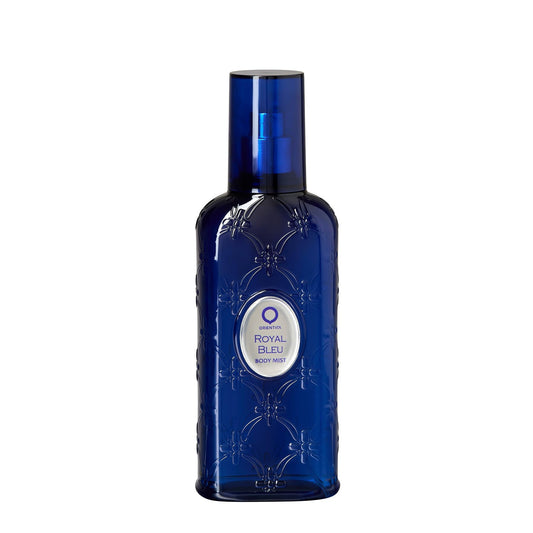 Orientica Royal Bleu bottle shown, a unisex fragrance with fresh-to-deep notes for daily wear.