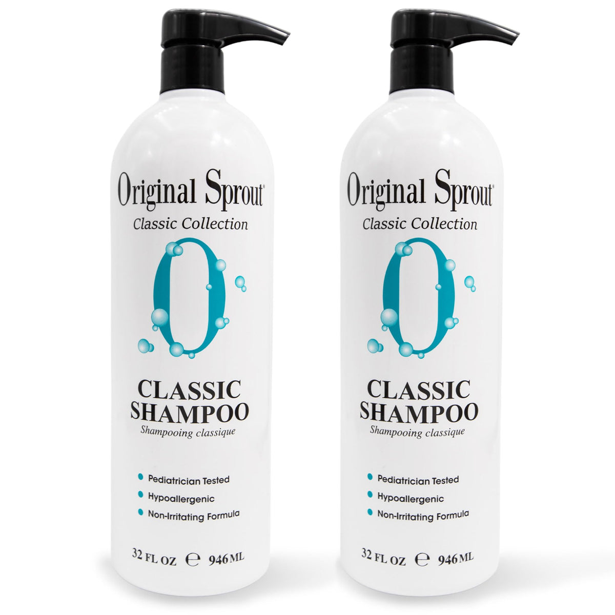 Original Sprout Classic Shampoo bottle front, sulfate-free formula for all hair types.