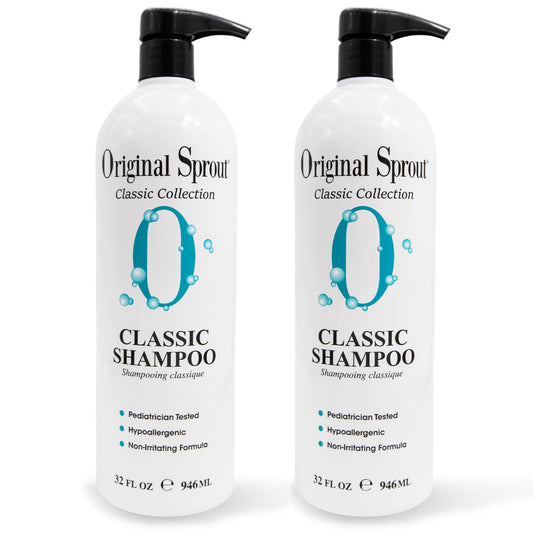 Original Sprout Classic Shampoo bottle front, sulfate-free formula for all hair types.
