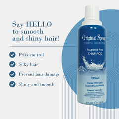Original Sprout Coastal Collection shampoo lather ready for rinsing.