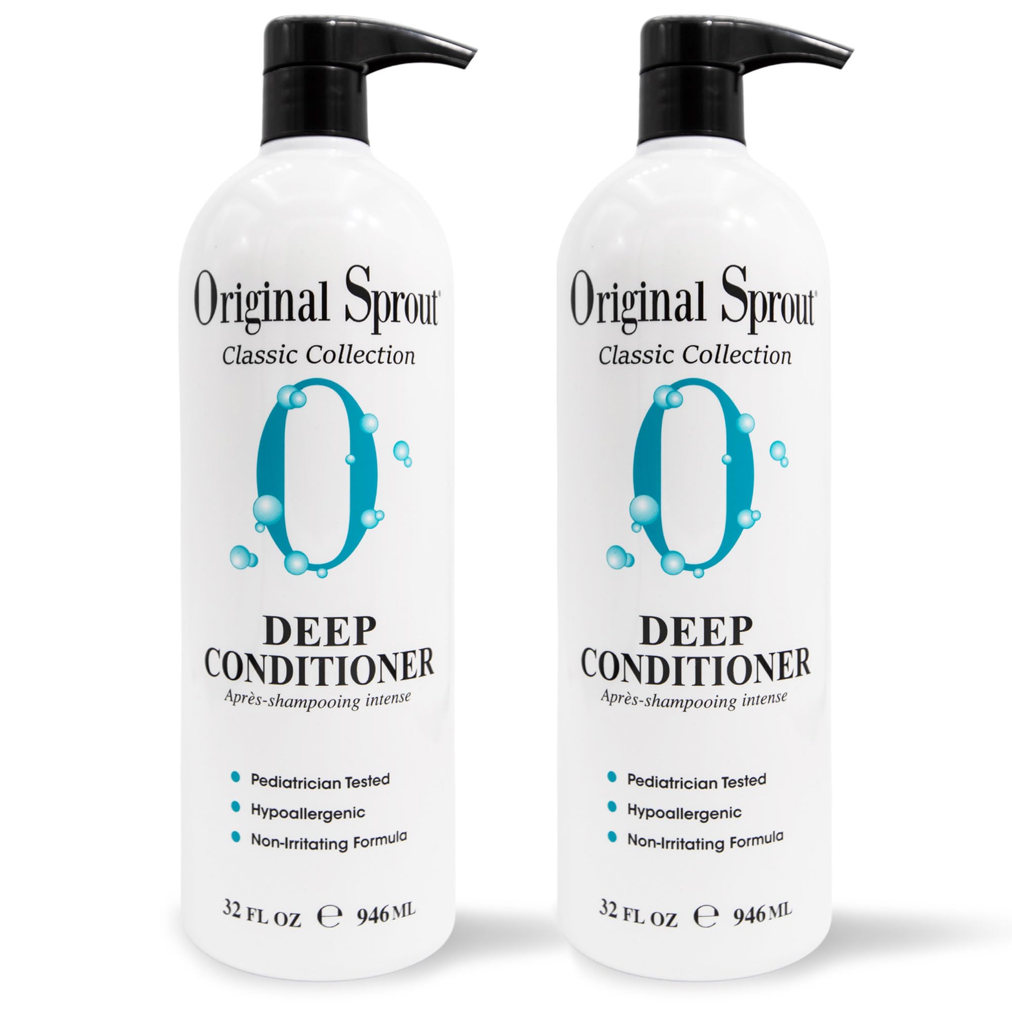 Original Sprout Deep Conditioner bottle front view for all hair types, 32 oz pack