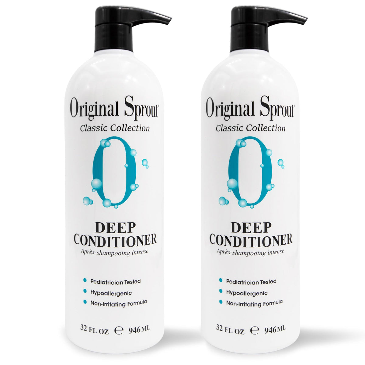 Original Sprout Deep Conditioner bottle front view for all hair types, 32 oz pack