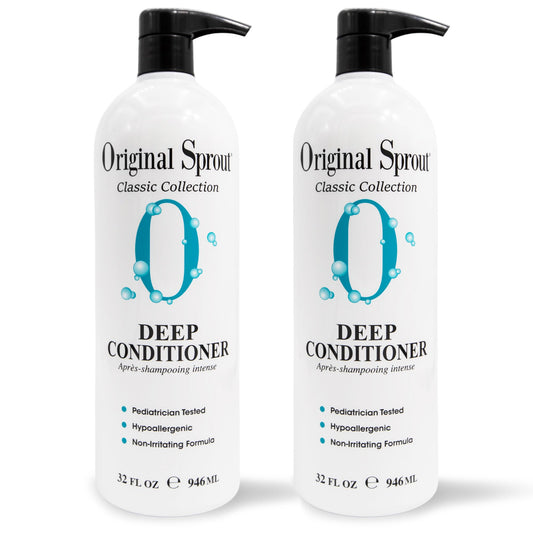Original Sprout Deep Conditioner bottle front view for all hair types, 32 oz pack