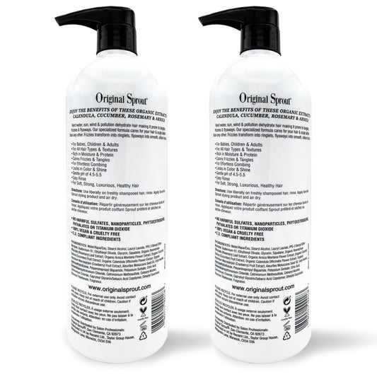 Original Sprout Deep Conditioner label close-up highlighting vegan formula