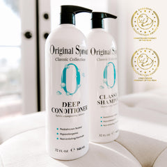 Original Sprout Deep Conditioner pour shot showing easy application