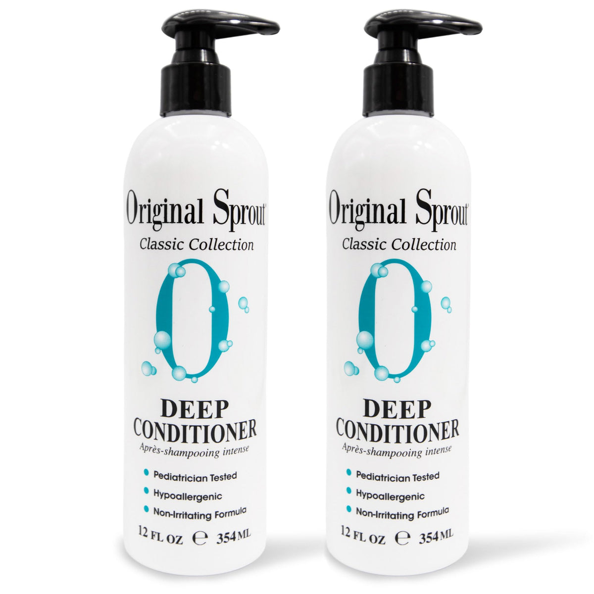 Original Sprout Deep Conditioner two-bottles for convenient family conditioning.