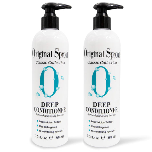 Original Sprout Deep Conditioner two-bottles for convenient family conditioning.