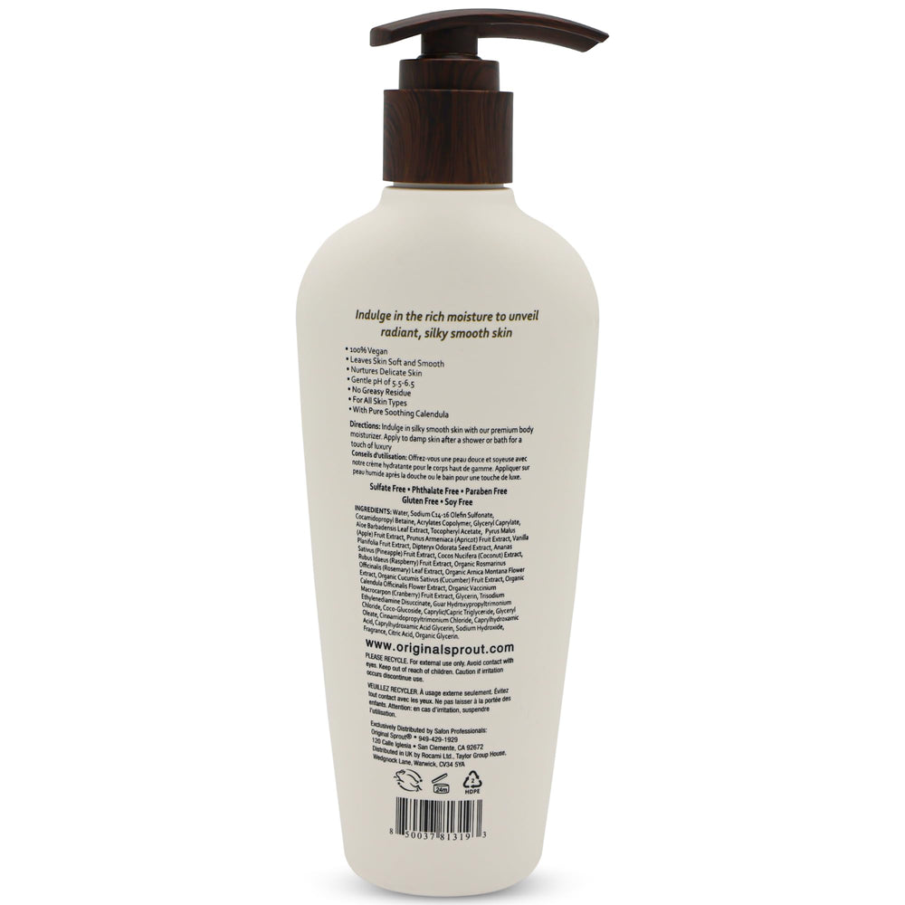 Made in the USA label for Original Sprout Luscious Island moisturizer
